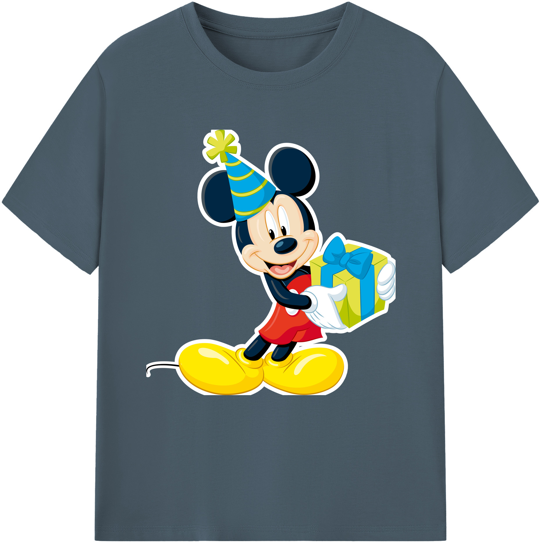 （画像用） ミッキーマウス Mickey Mouse 綿100％半袖Tシャツ（フロントプリント）